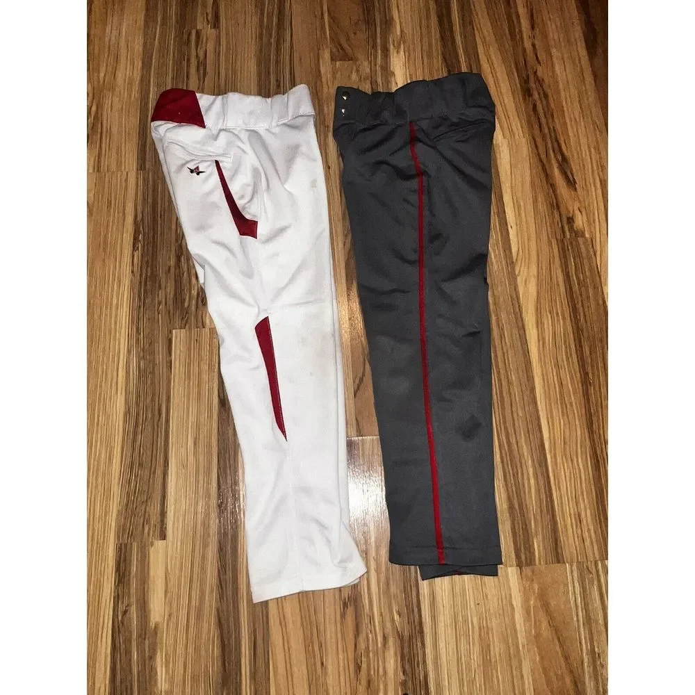 Alleson Athletic Baseball Pants White Gray Youth S Small Has Stains‎ Lot of 2